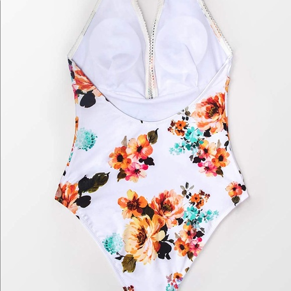 NWT XL CUPSHE Floral One Piece Swimsuit - Picture 3 of 7